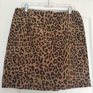 Ladies corduroy animal print skirt